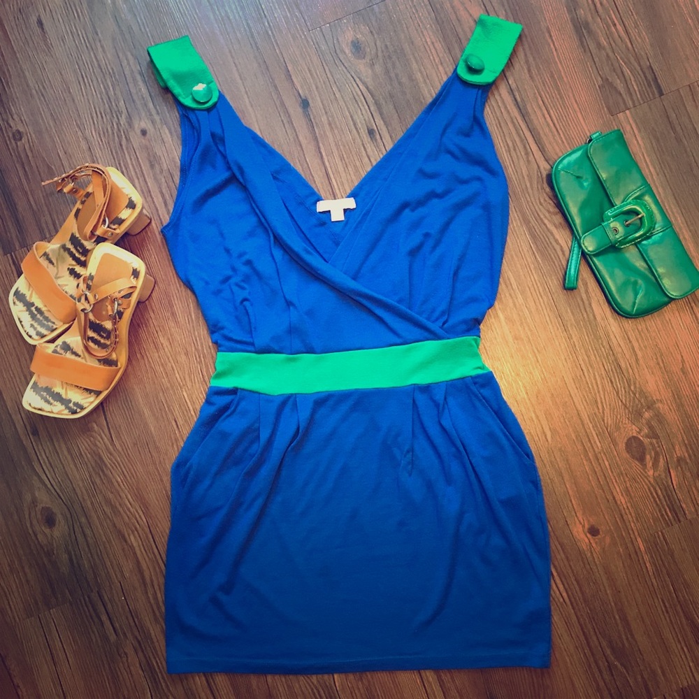 Romeo & Juliet Couture Blue & Green Dress